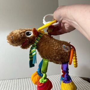 Tomy Lamaze Mortimer The Moose Clip On‎ Toy Rattle Colorful Chewy Plush Stuffed